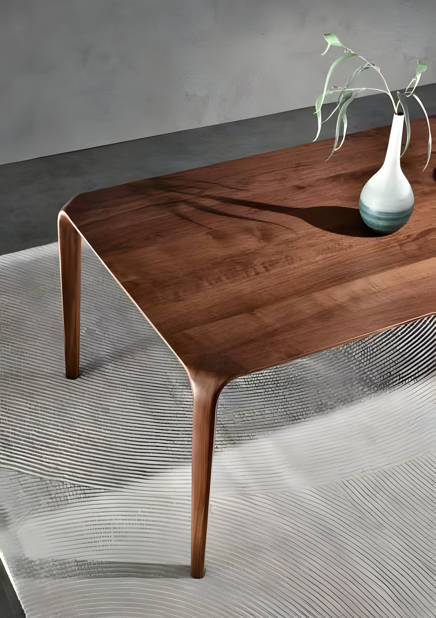 Minimalist black walnut dining table