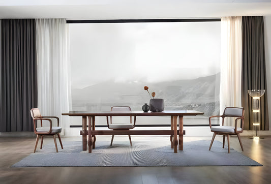 Minimalist black walnut dining table